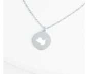 Kelleys Island map necklace 001-S