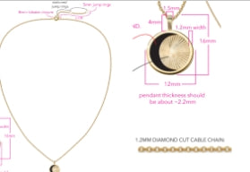 Crescent Moon Medallion Necklace