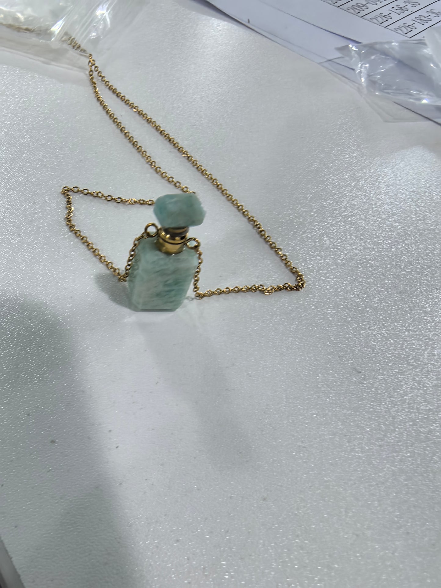 Amazonite Stone Bottle Necklace