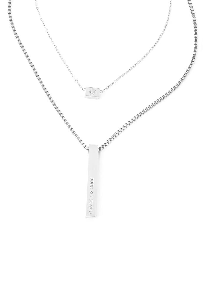 Double necklace-silver