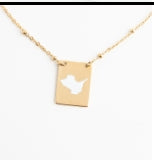 Kelleys Island map necklace 002-G