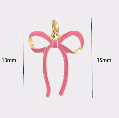 Pink Bow Charm