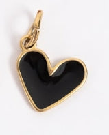 Enamel Heart Charm/Black