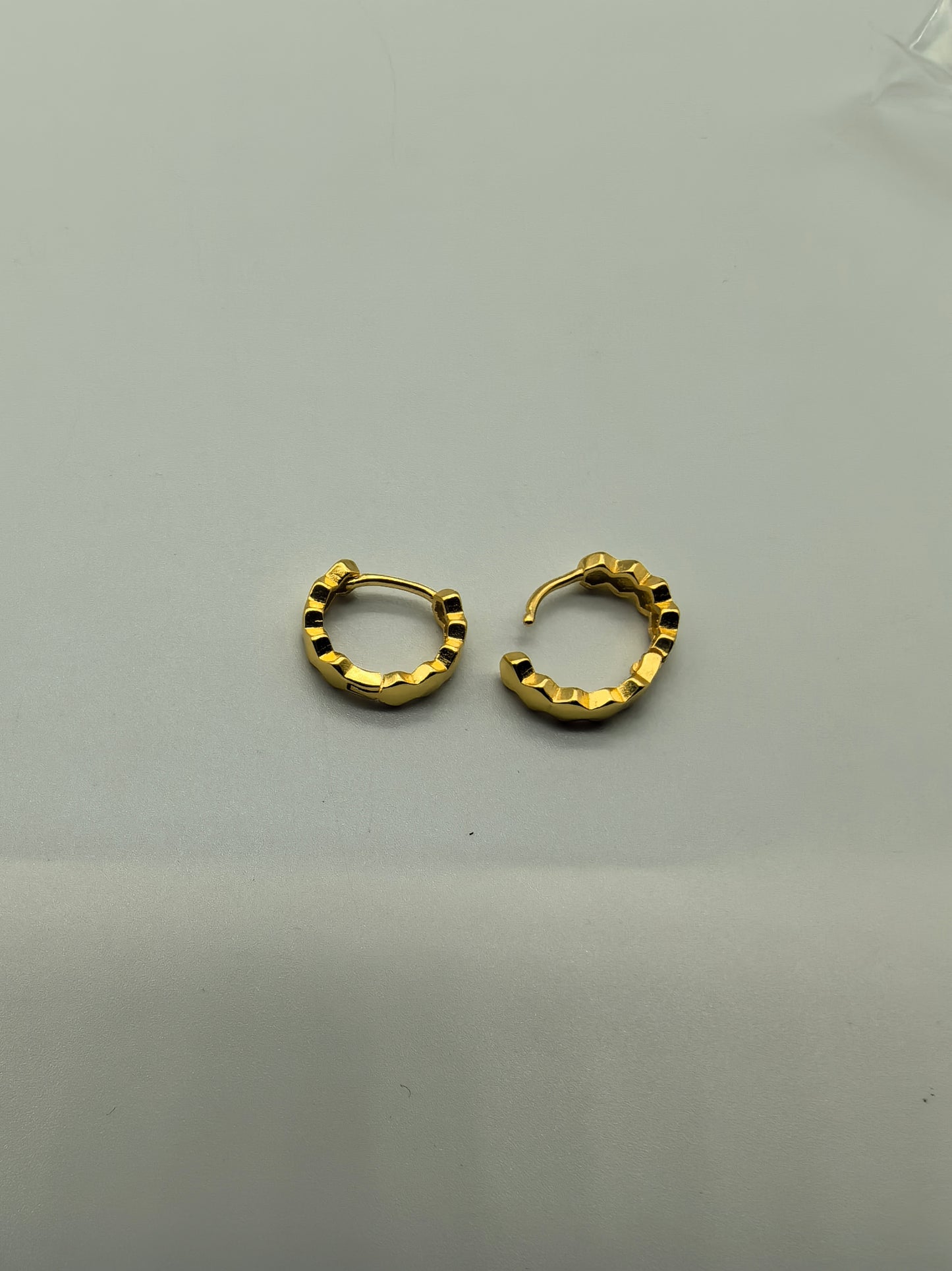 textured hoop gold