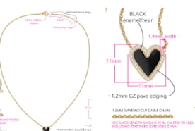 Outlined Heart Pendant Necklace