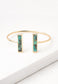 Rhetta Gold & Turquoise Stone Cuff Bracelet