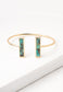 Rhetta Gold & Turquoise Stone Cuff Bracelet