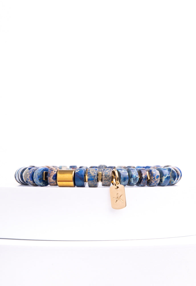 Emperor Blue Beaded Bracelet