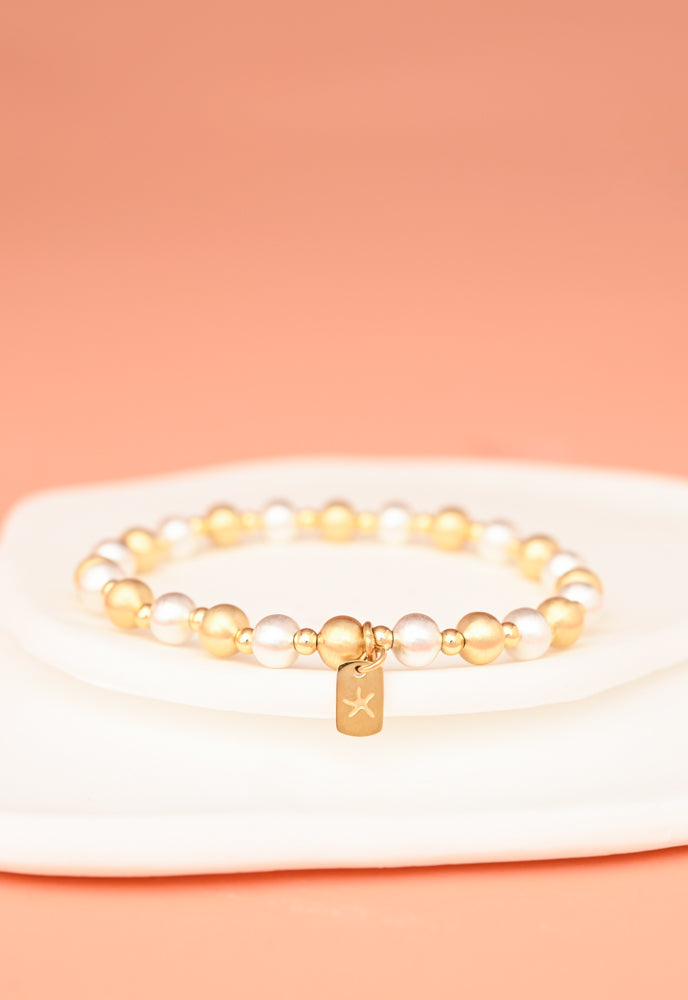 Fusion Two-Toned Beaded Bracelet -Mekhada