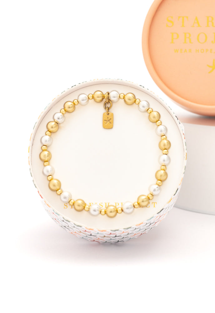 Fusion Two-Toned Beaded Bracelet -Mekhada