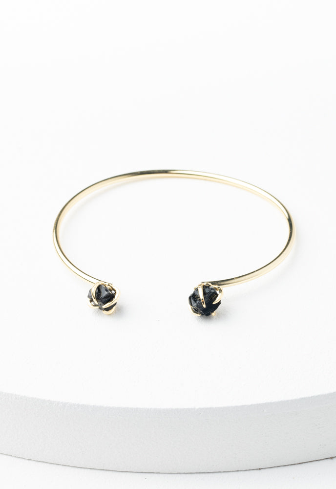 Shine Two-Stone Cuff in Midnight