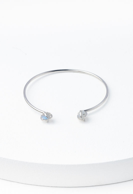 Shine Two-Stone Silver Cuff in Dusk