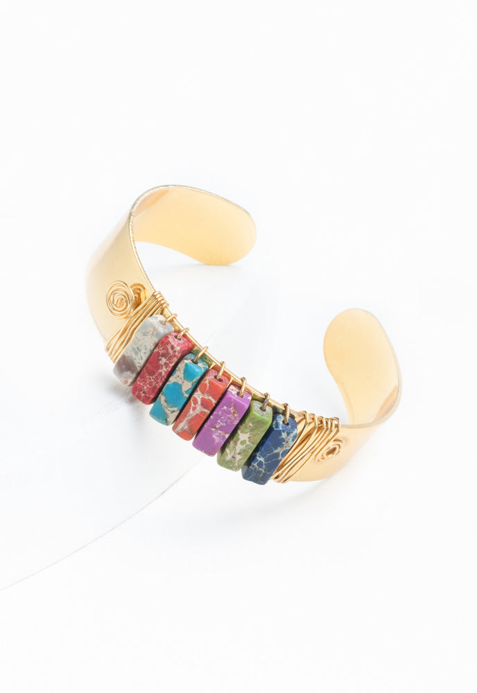Paved Stone Cuff in Prism