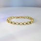 Gilded Halo Bracelet in Emerald