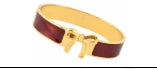 Bow Cuff in Maroon Enamel