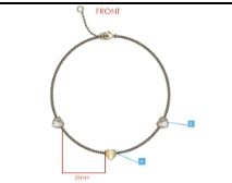 MOP HEART STATION BRACELET
