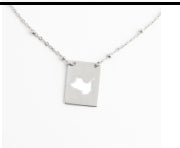 Kelleys Island map necklace 002-S
