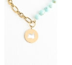 Kelleys Island map necklace 003-G