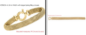 Gold Mesh Single Bracelet-B
