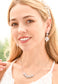 Radiant Bloom Platinum and Zircon Necklace