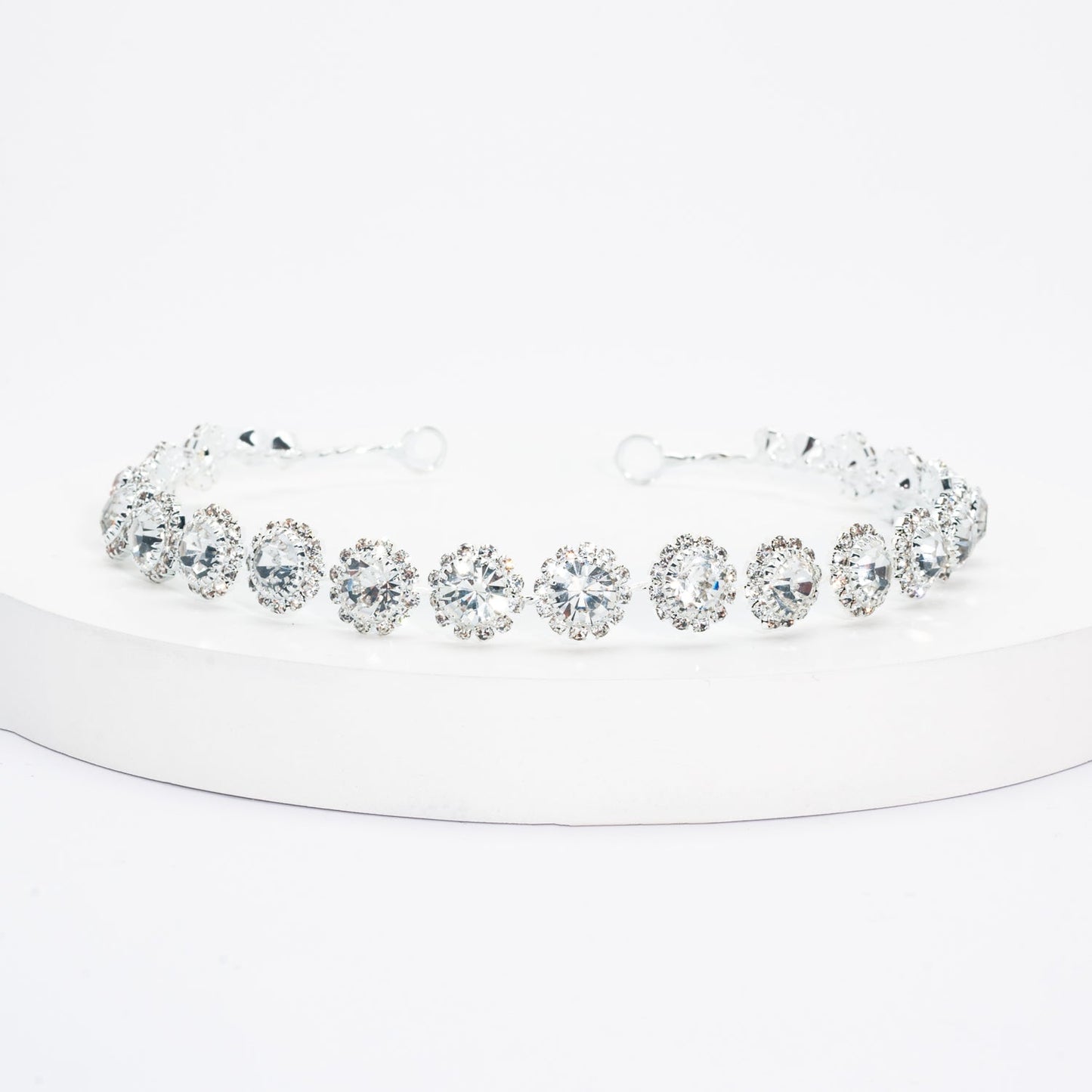 Peony Bloom Headband in Sterling Silver