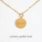 Engravable Round Pendant Gold Necklace