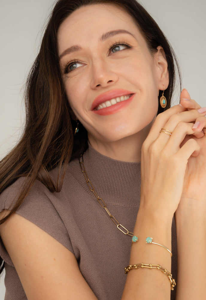 Spirited Two-Stone Turquoise Bracelet