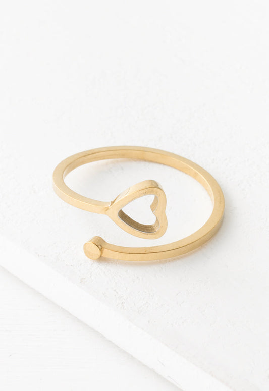 Ada Gold Heart Ring