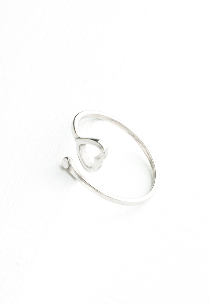 Ada Silver Heart Ring