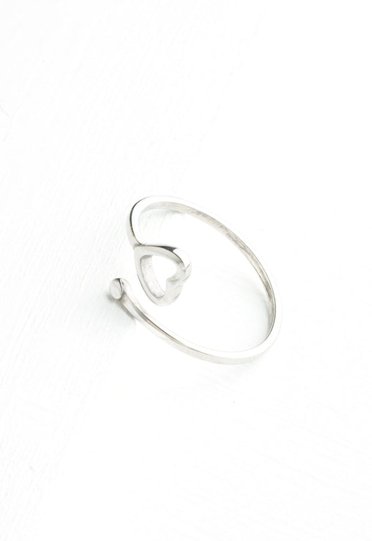 Ada Silver Heart Ring