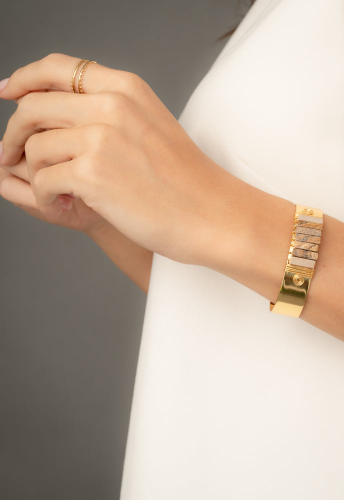 Paved Stone Cuff in Sedona