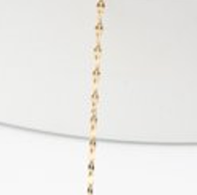 9" Fish Mouth Chain in bright silver stainless steel