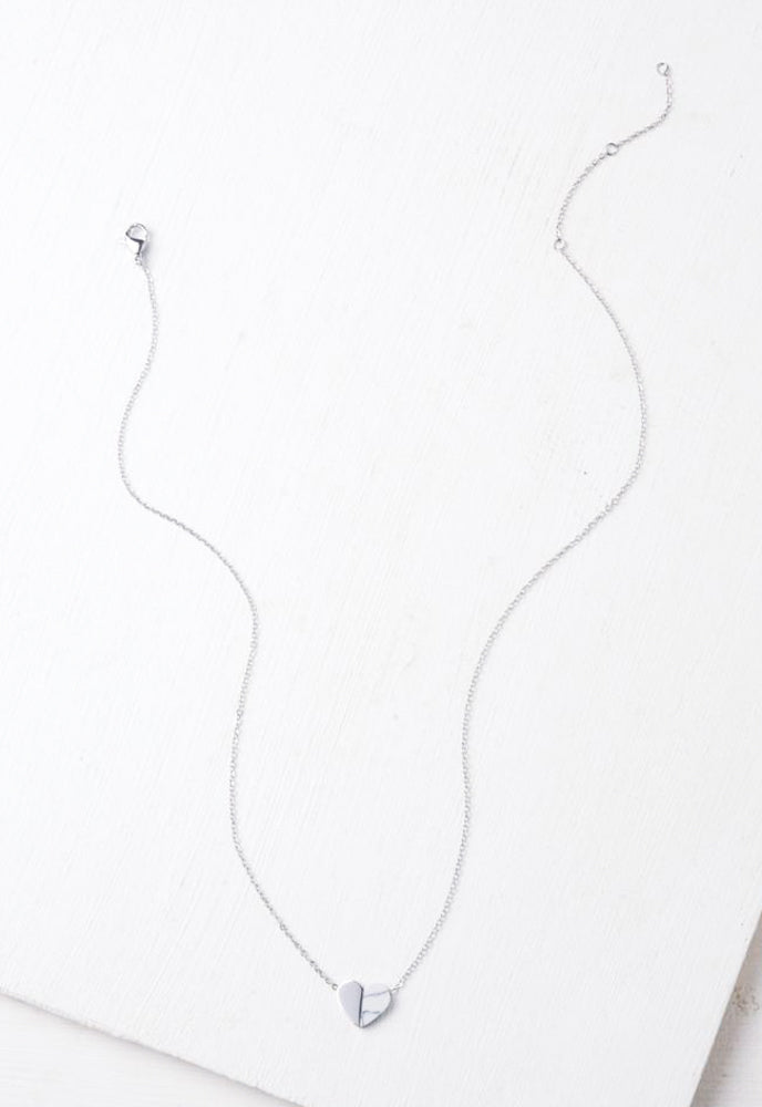 Alexis Silver Heart Necklace