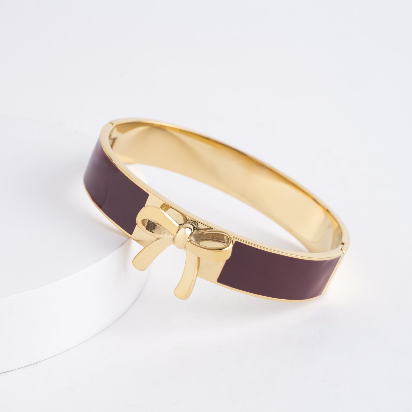 Maroon Bow Cuff