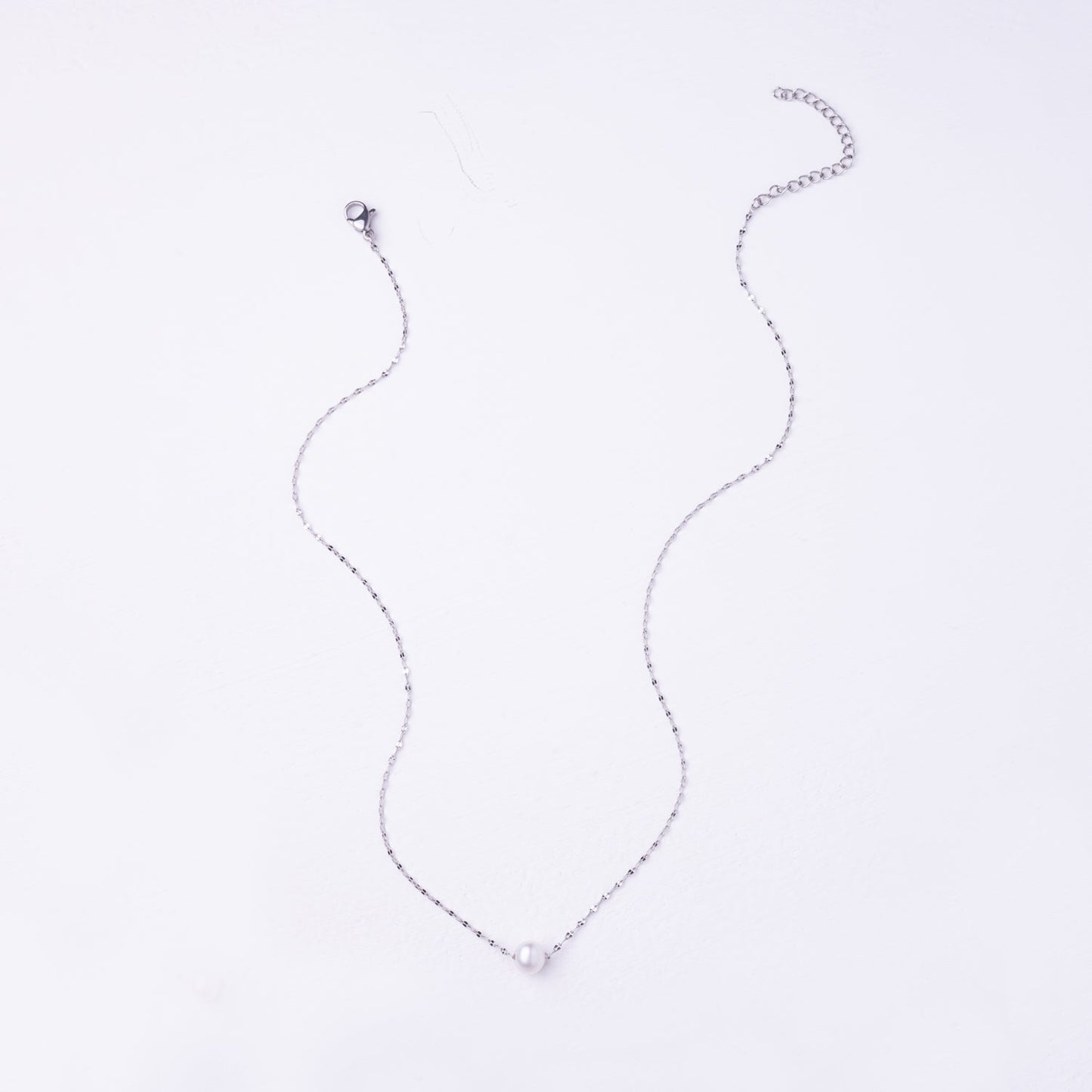 Annie Silver Pearl Necklace