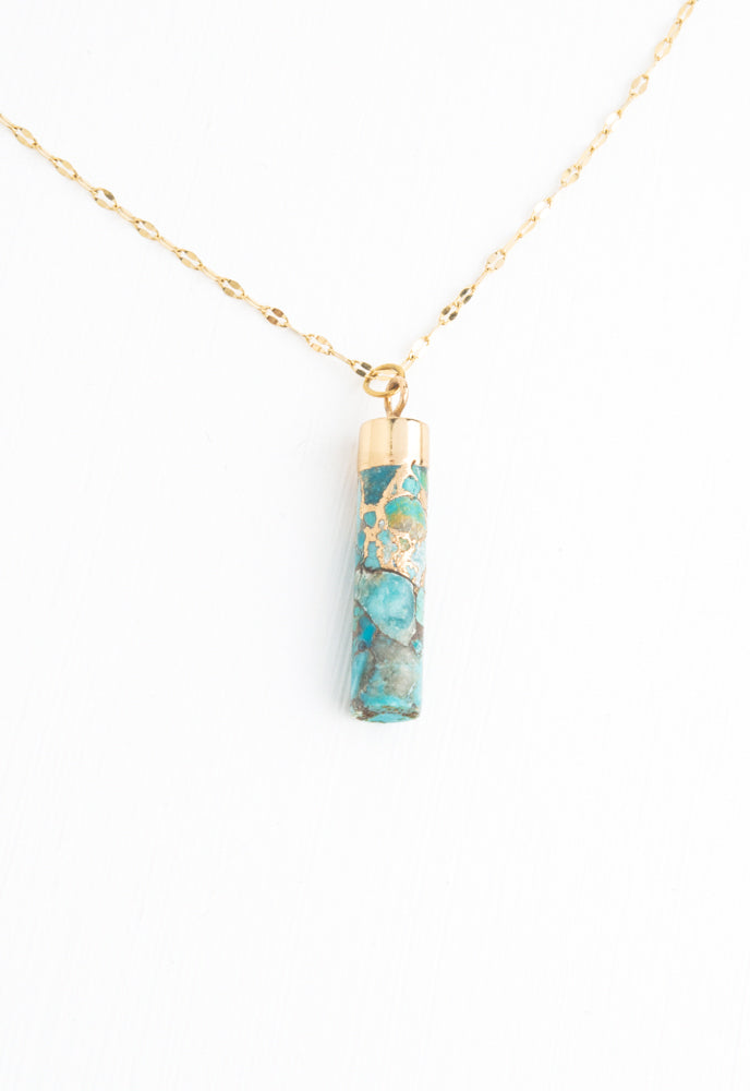 Pillar Necklace in Turquoise
