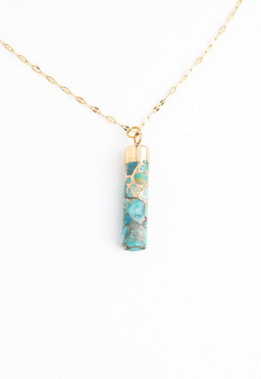 Pillar Necklace in Turquoise