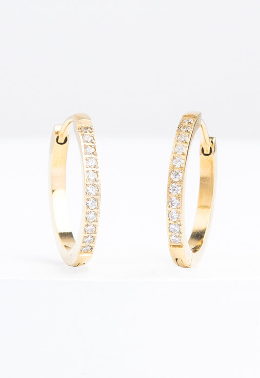 Eternity Hoops in Gold