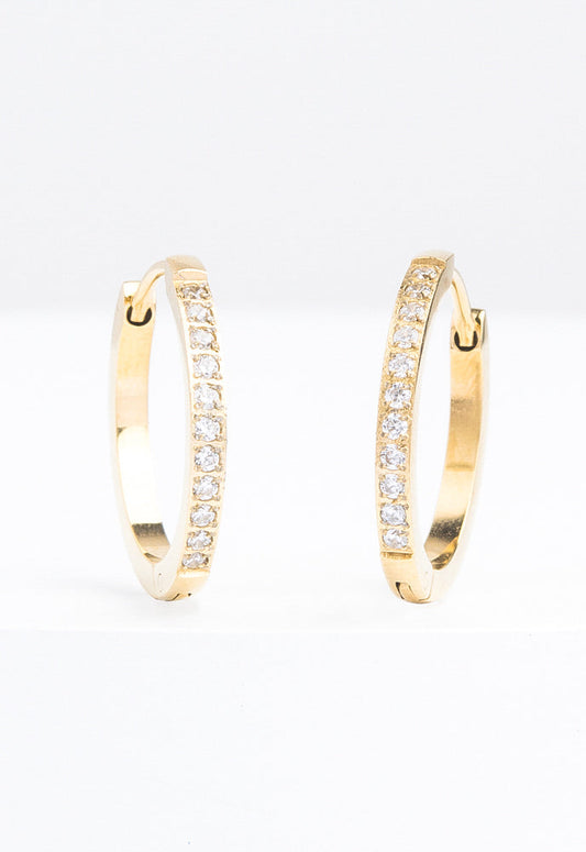 Eternity Hoops in Gold
