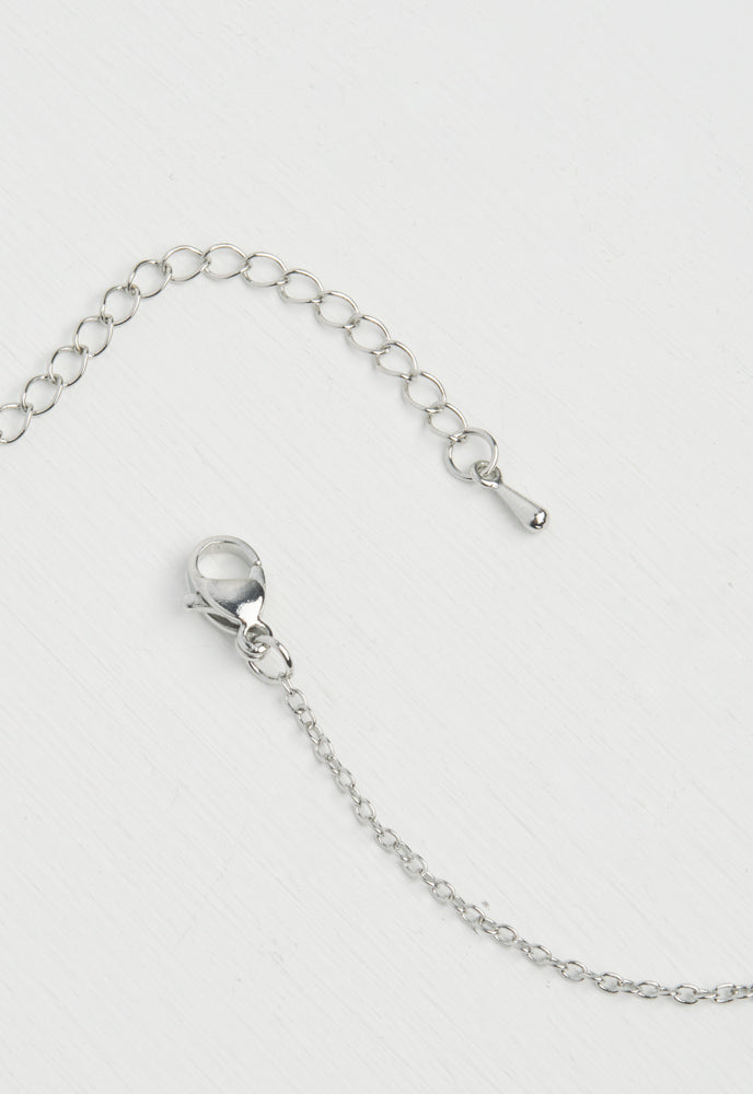 Glittering Garland Platinum and Zircon Necklace