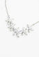 Radiant Bloom Platinum and Zircon Necklace
