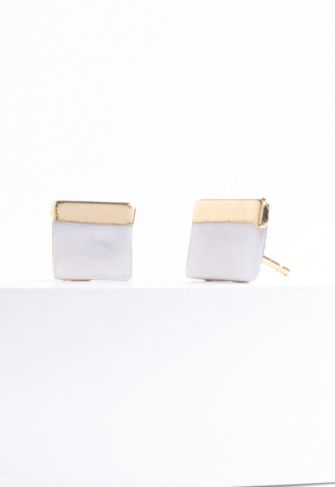 Kelly Mother of Pearl Stud Earrings