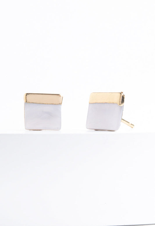 Kelly Mother of Pearl Stud Earrings