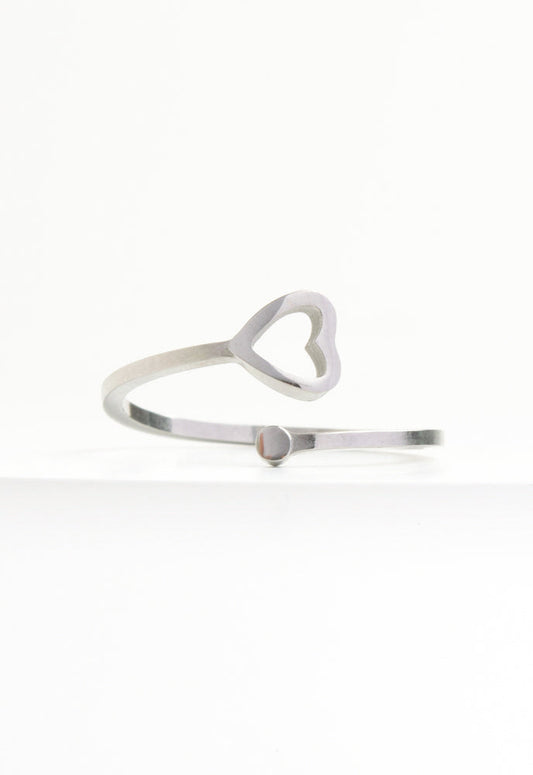 Ada Silver Heart Ring