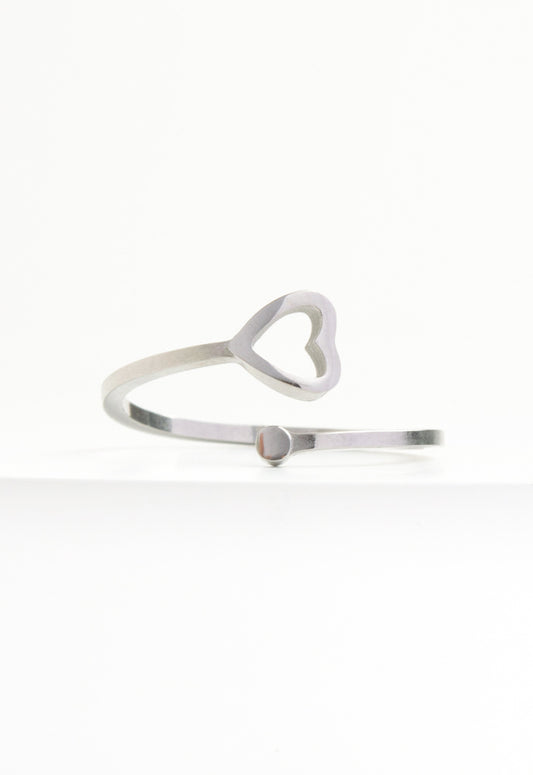 Ada Silver Heart Ring