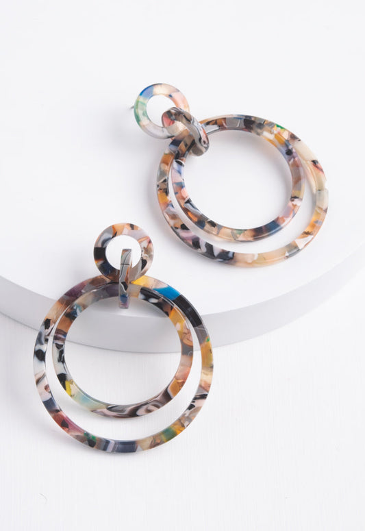 Margot Multicolored Resin Dangle Earrings