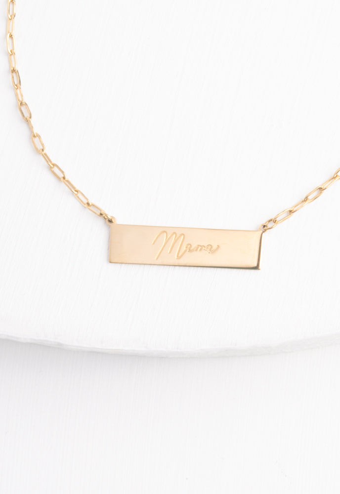 Mama Gold Bar Necklace