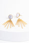 Caroline Mother of Pearl Stud & Fringe Earrings