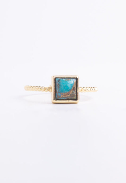 Jayne Turquoise Square Ring