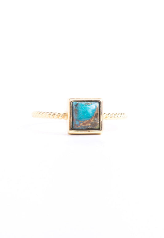 Jayne Turquoise Square Ring